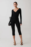 Lumi Long Sleeve Mesh Top Black