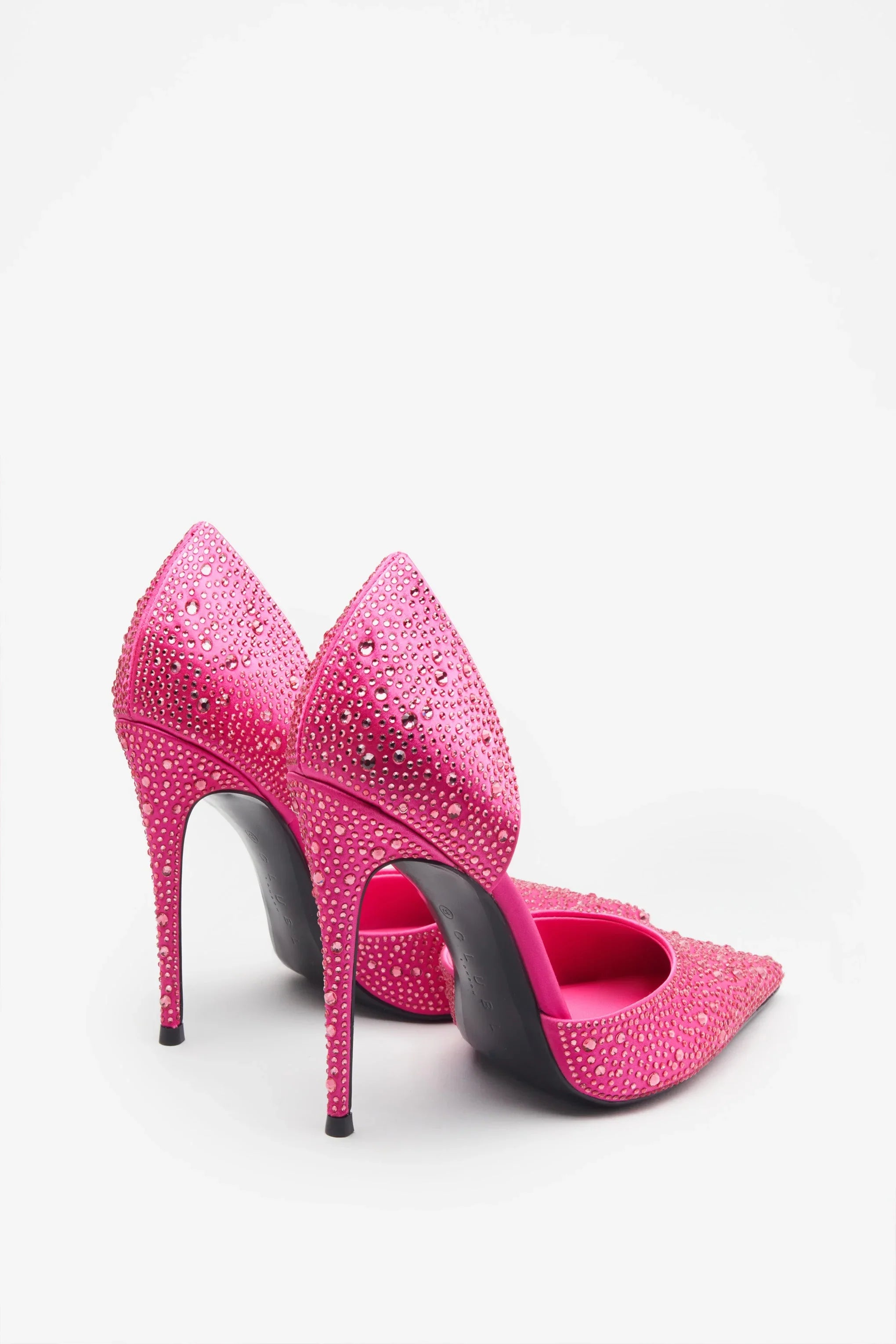 Catcher Pink Diamante Pointed Court Heels