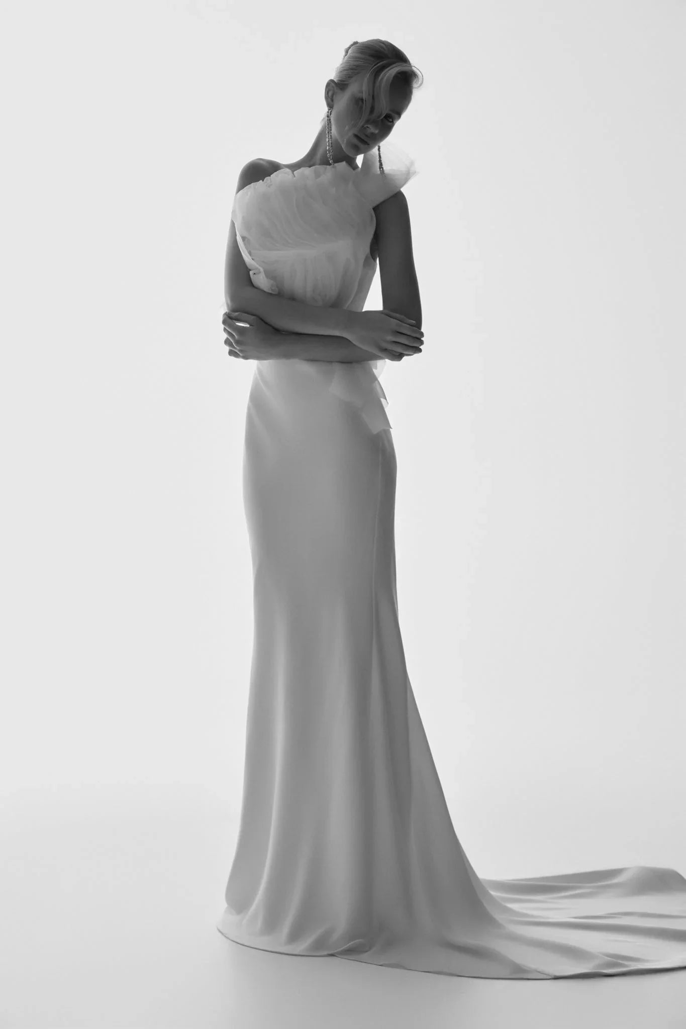Clara Fishtail Maxi Skirt White