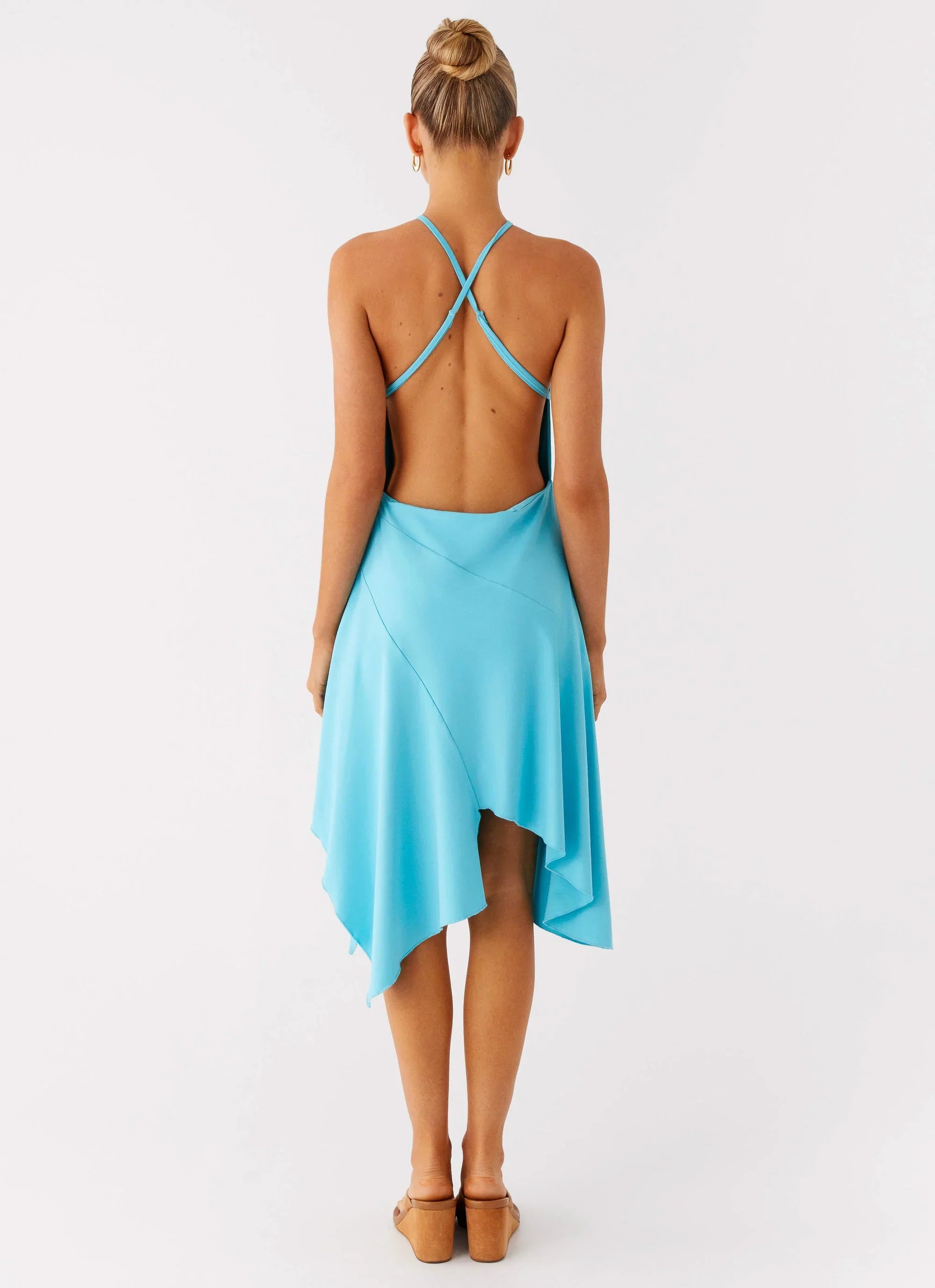 Salt Kiss Midi Dress Turquoise