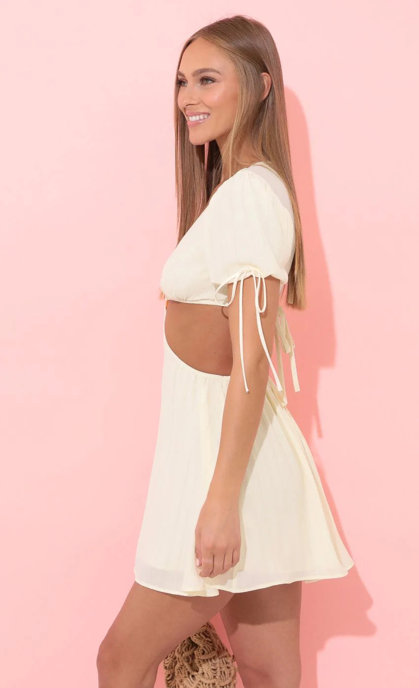 Cutout Dress in Ivory