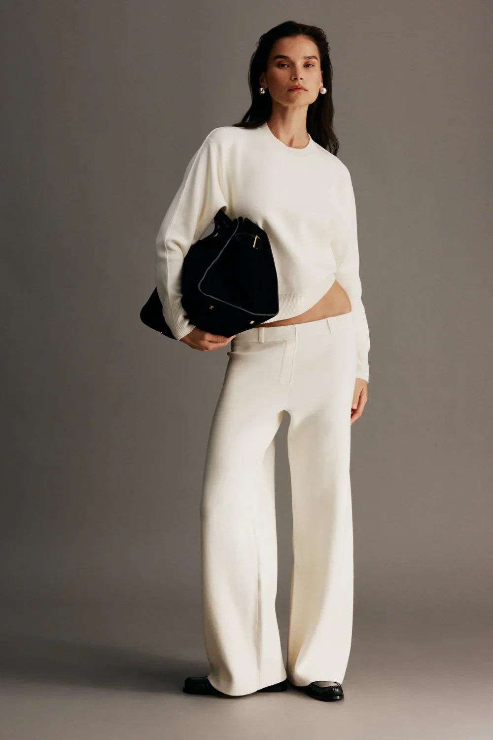 Lauren Knit Trouser Ivory