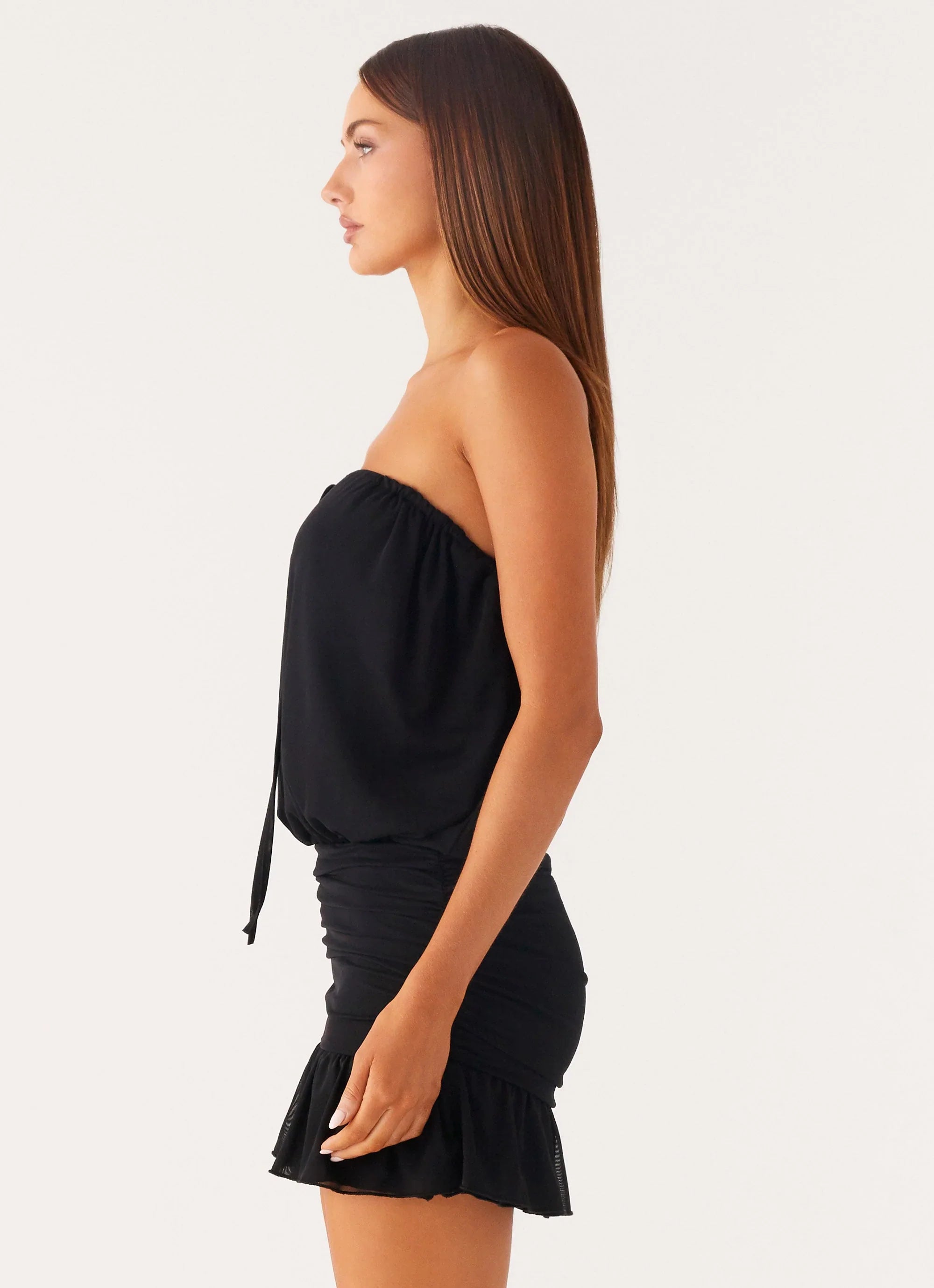 Only A Dream Strapless Mini Dress Black