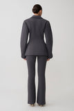 Marion Fit And Flare Pant Charcoal Shadow
