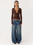 Francis Long Sleeve Top Chocolate