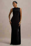 Mia Black Maxi Dress With Sash
