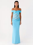Either Way Maxi Dress Turquoise Blue