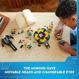 LEGO Despicable Me 4 Brick Built Gru and Minions Figure Buildable Minions Toy for Kids Dancing Despicable Me Toy Figures Playset Play and Display Birthday Gift for Boys and Girls 75582
