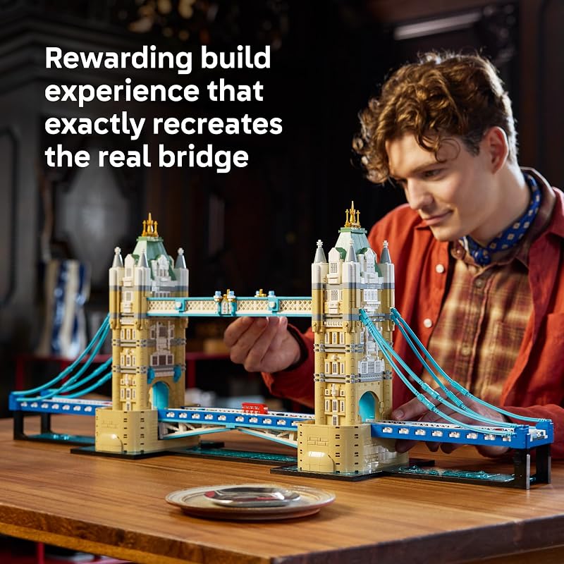 LEGO Architecture Tower Bridge 21067 Building Set for Adults Ages 18 Relaxation Activity Decor for Home Office 3745 pieces Gift for Men Women