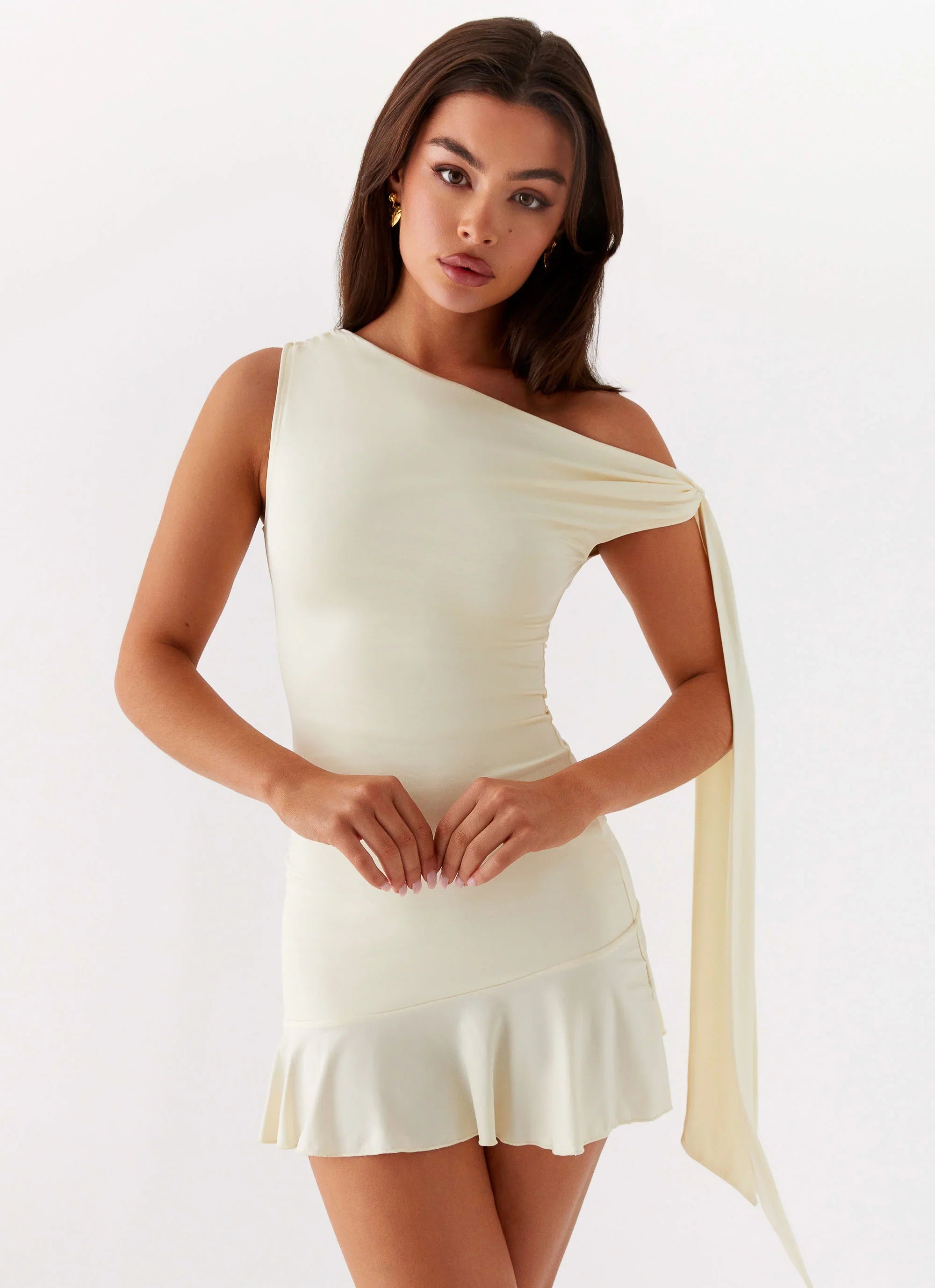 Palm House Mini Dress Yellow