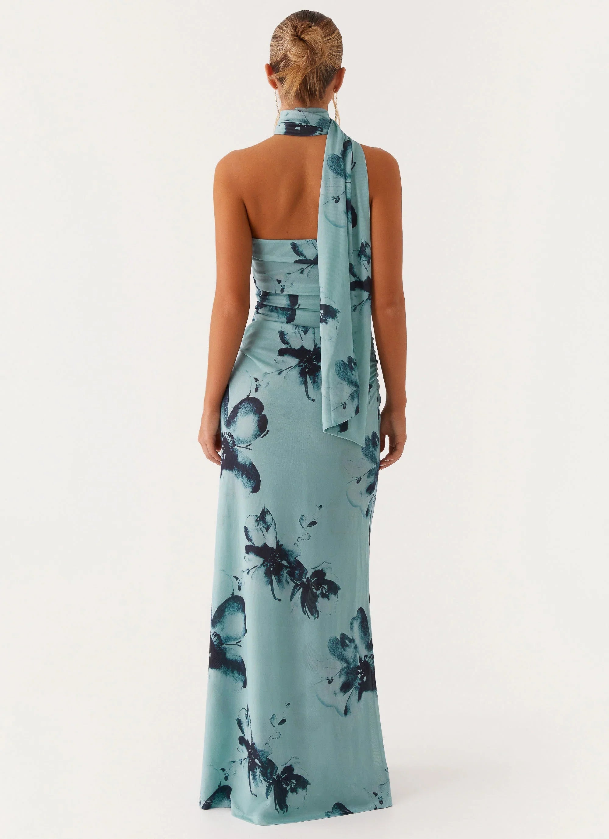 Songbird Maxi Dress Blue Black Floral