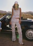 Bosten Low Rise Pants White
