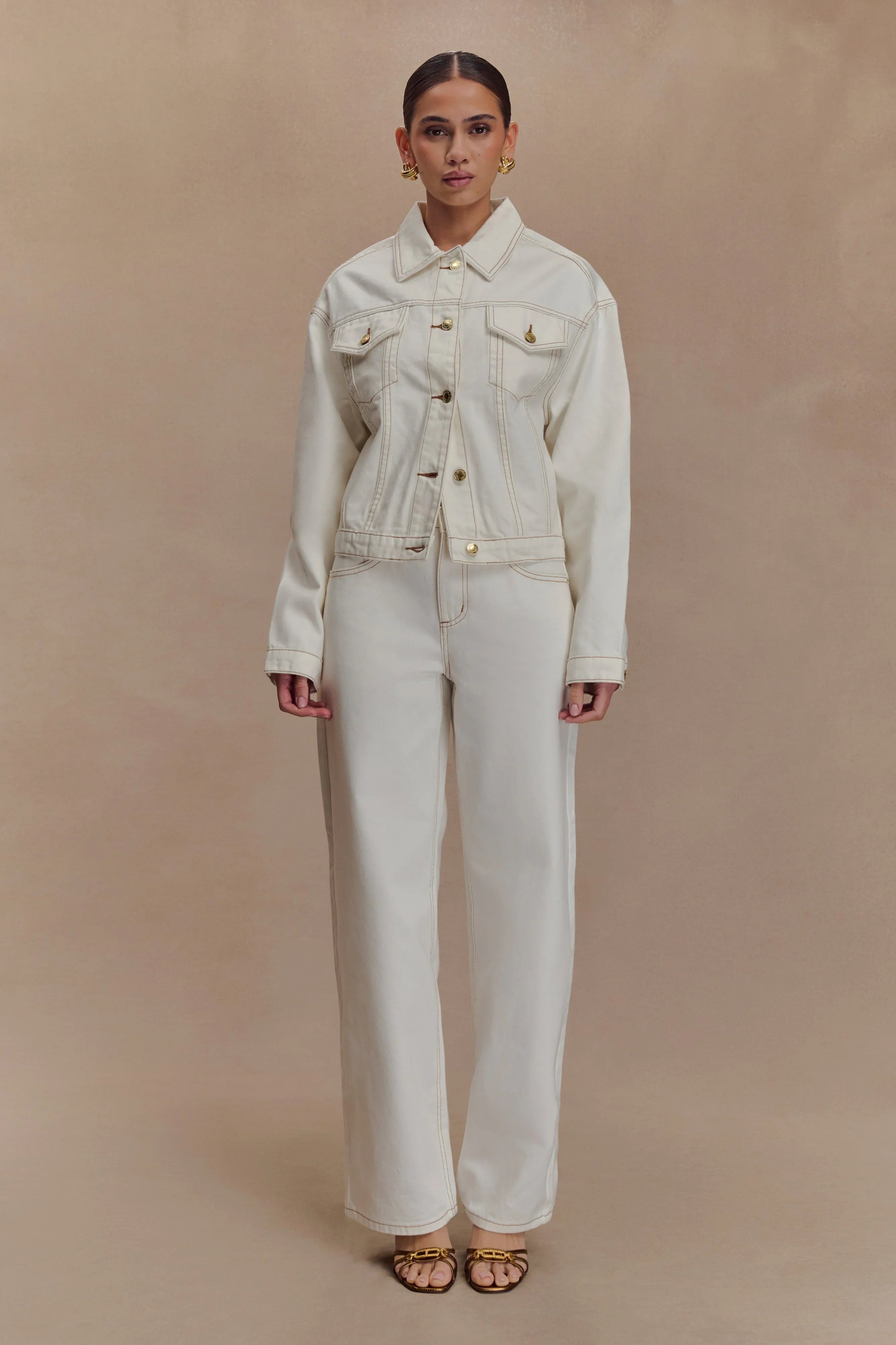 Mannon Mid Rise Denim Jeans White