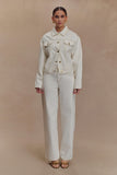 Mannon Mid Rise Denim Jeans White