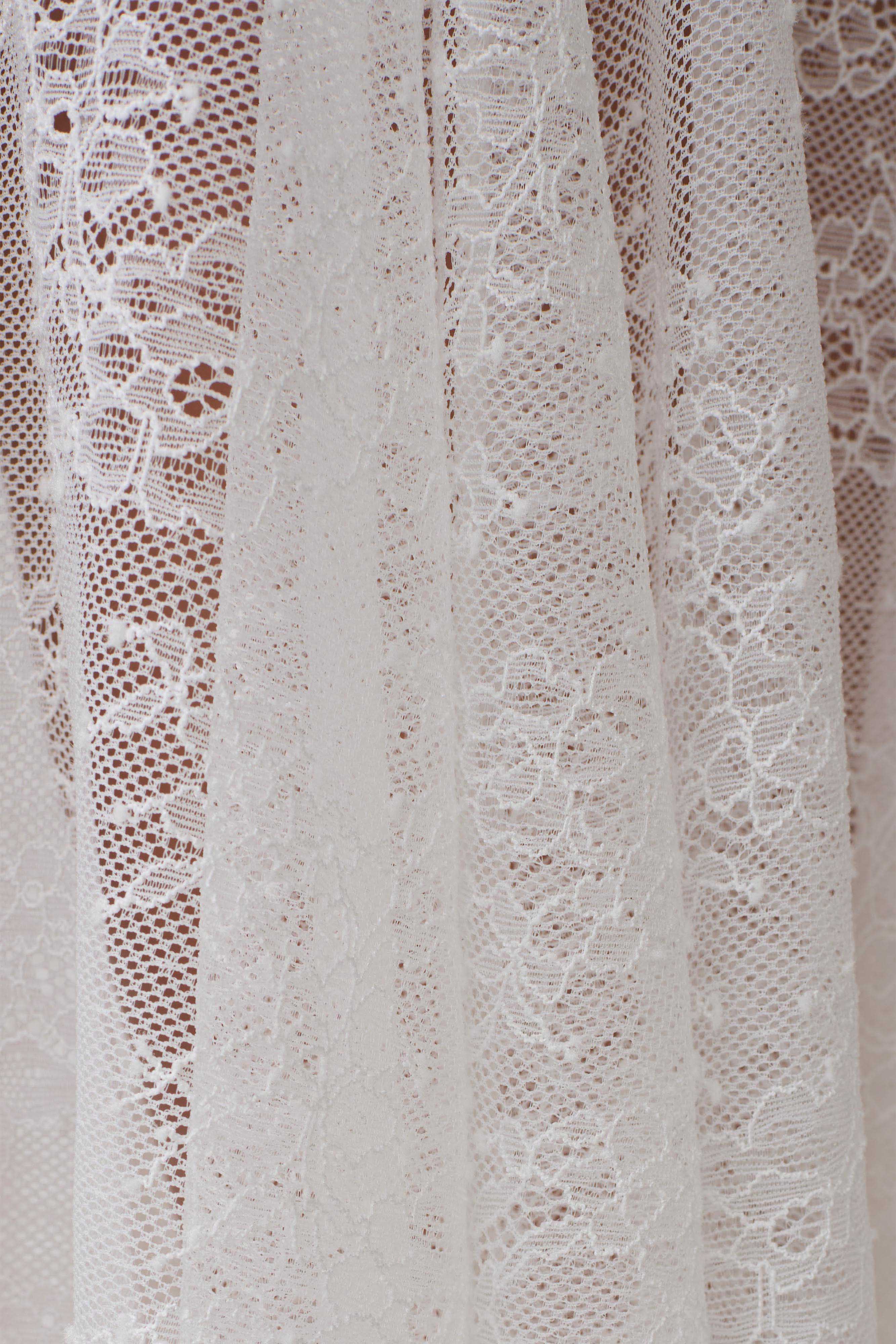 Haime Lace Hankie Midi Skirt Ivory