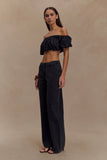 Caitlin Mid Rise Denim Jeans Washed Black