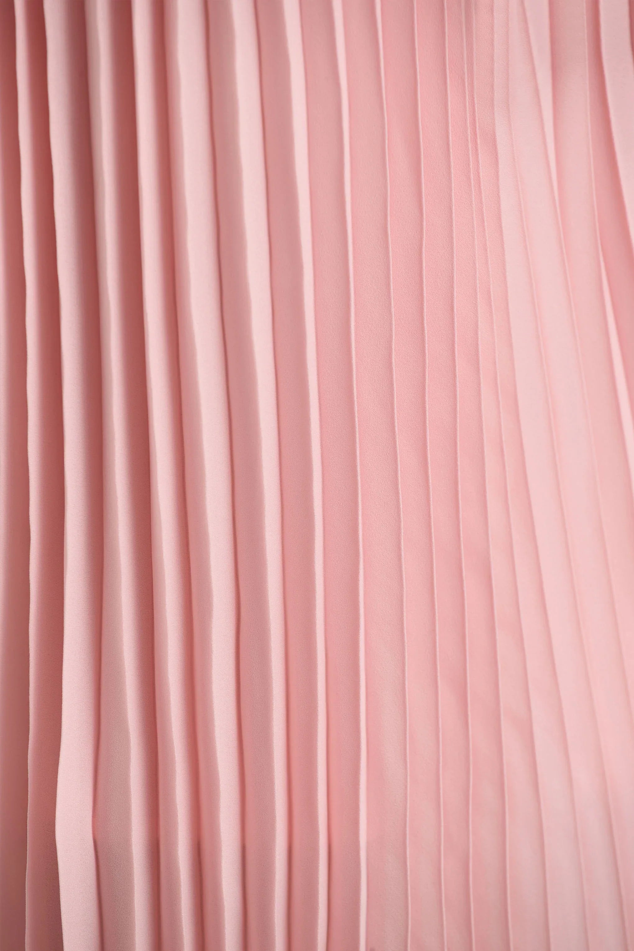 Tulip Blush Pink Pleated High Neck Midi Dress