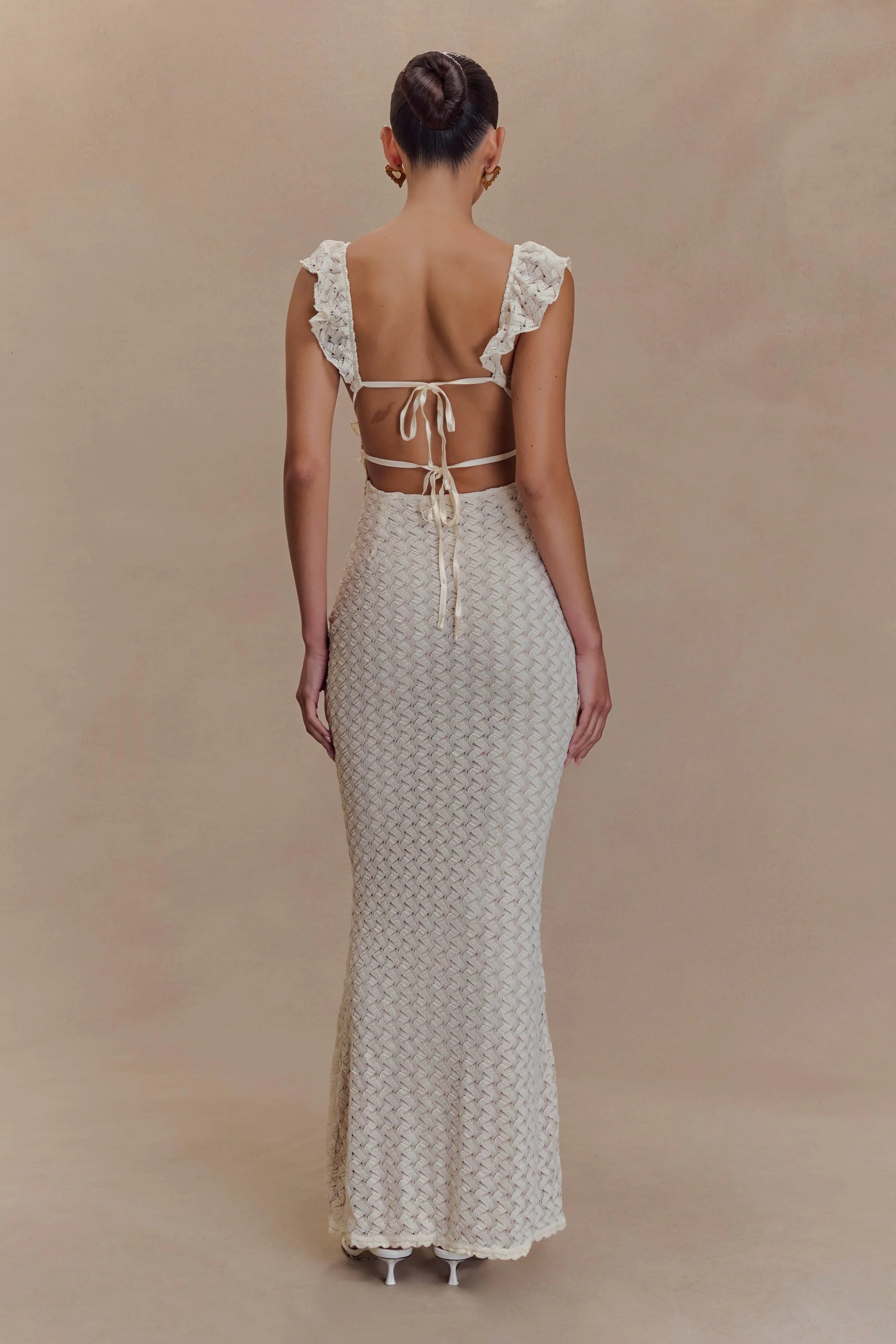 Ezra Lace Maxi Dress Ivory