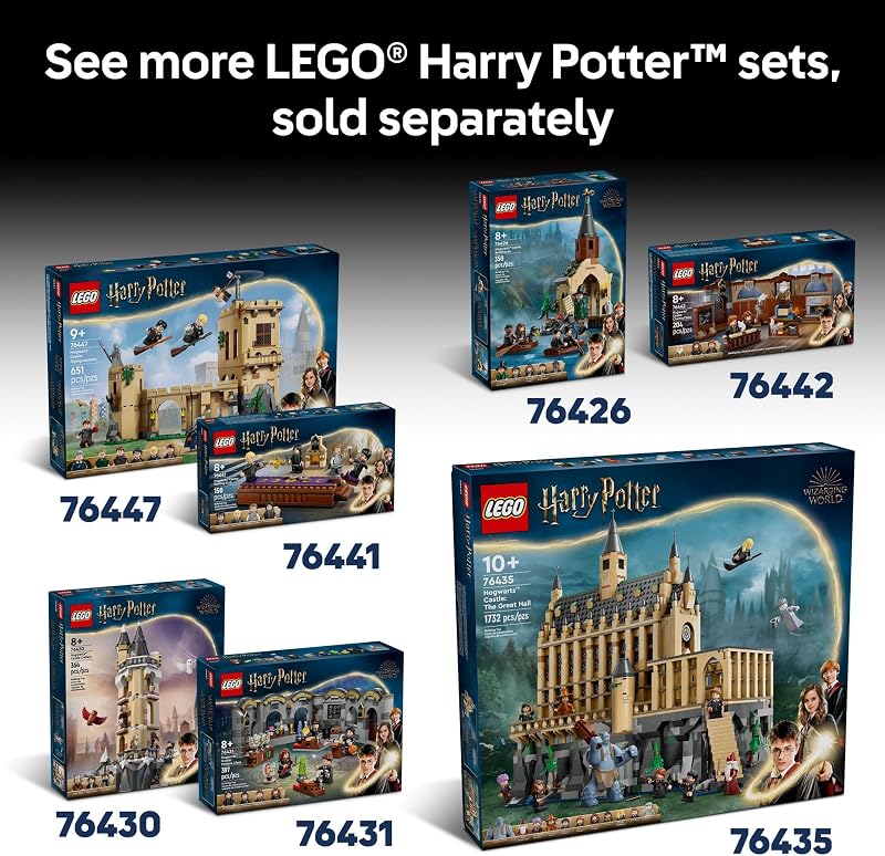 LEGO Harry Potter Diagon Alley Wizarding Shops Building Set for Adults Collectible Kit for Harry Potter Fans with 12 Microfigures Gift Idea for Men Women Fans 76444