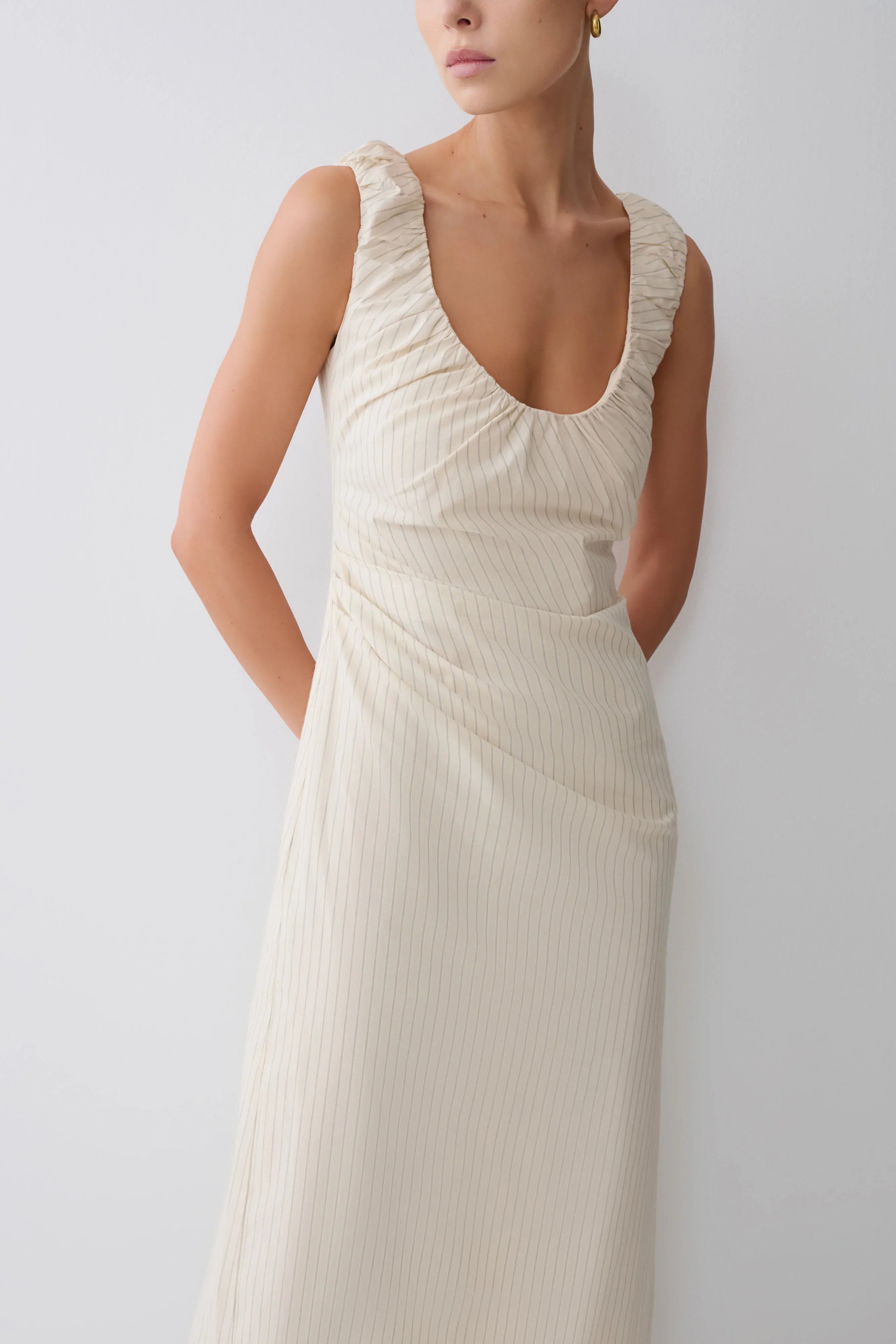 Anisa Scoop Neck Maxi Dress Stripe