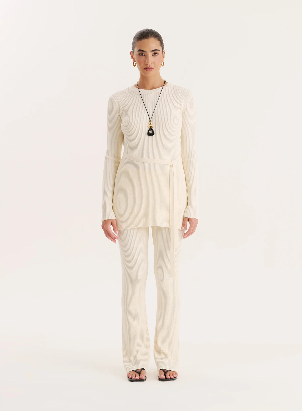 Cream Knitted Trouser