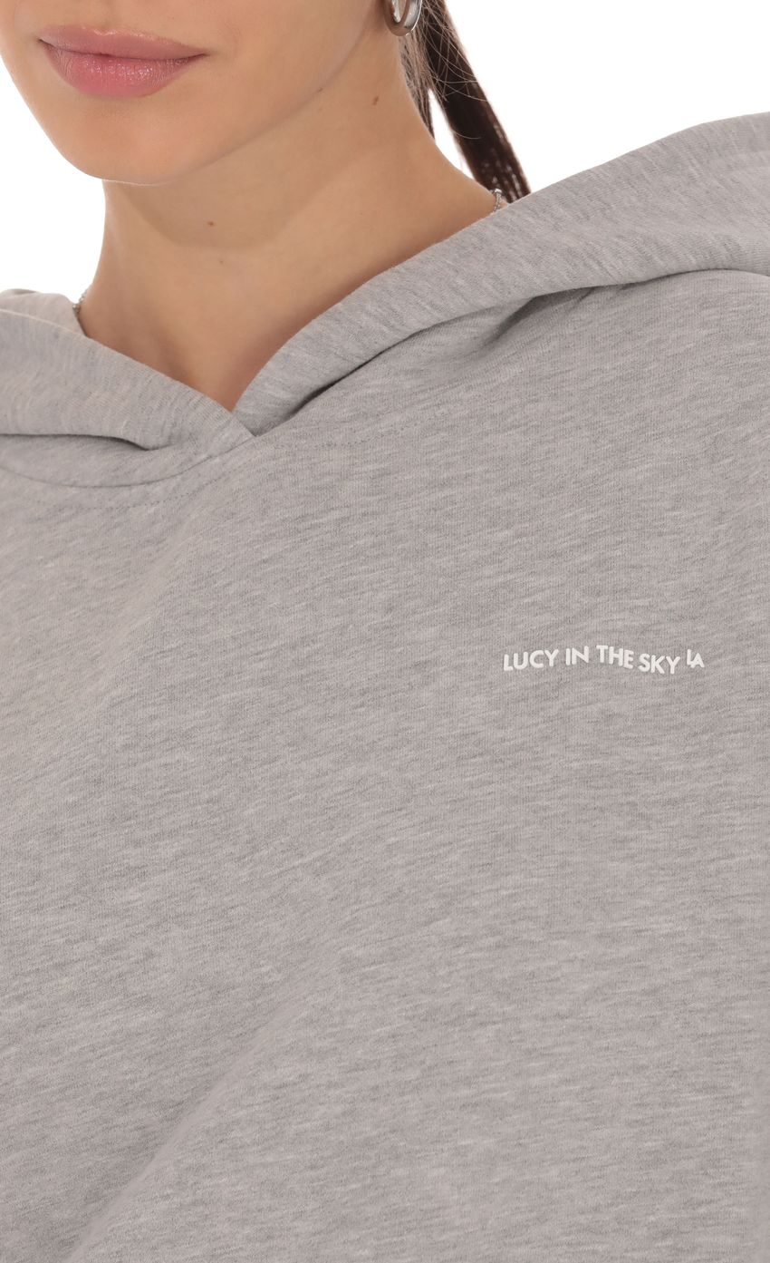 Fleece Lucy Hoodie in Grey