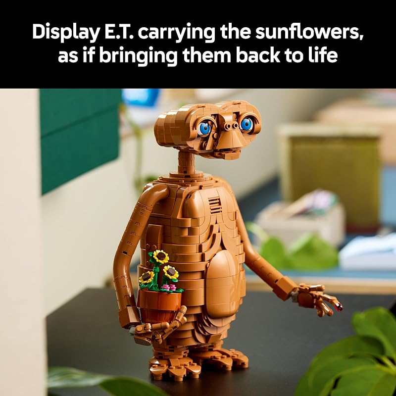 LEGO Ideas ET the Extra Terrestrial 21370 Collectible Building Set for Adults Ages 18 Relaxation Activity Posable Figure W Light Brick 1226 pieces Gift for Fans