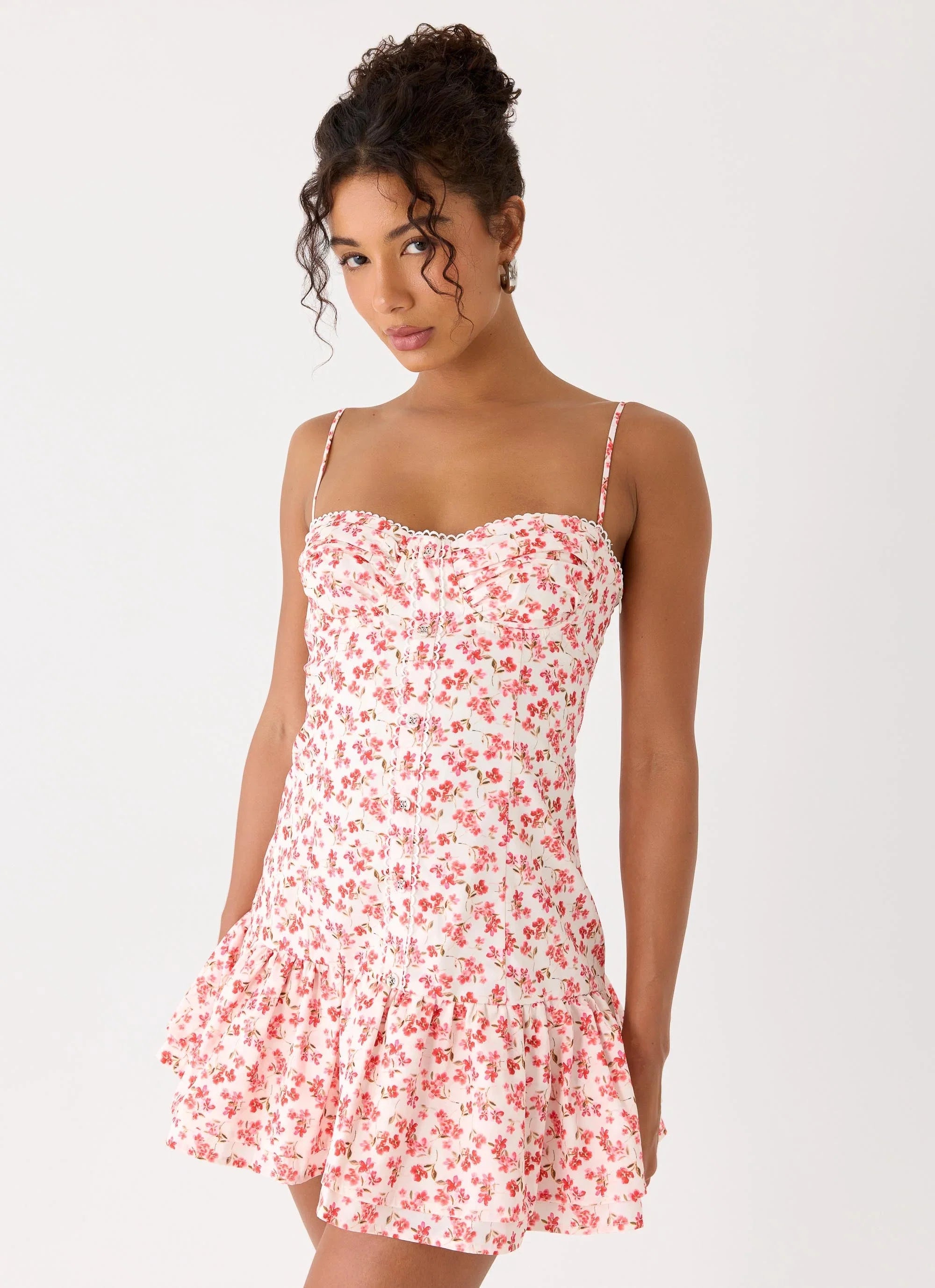 Loulette Mini Dress Porcelain Rose