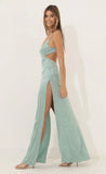 Cutout Floral Maxi in Green