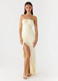 Right Hand Girl Maxi Dress Lemon Yellow