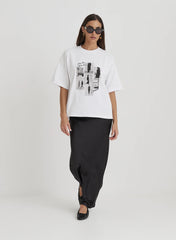 White Catwalk Polaroid Graphic T Shirt