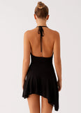 Spiced Sunset Mini Dress Black