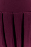 Romaine Bandage Knit Midi Skirt Wine