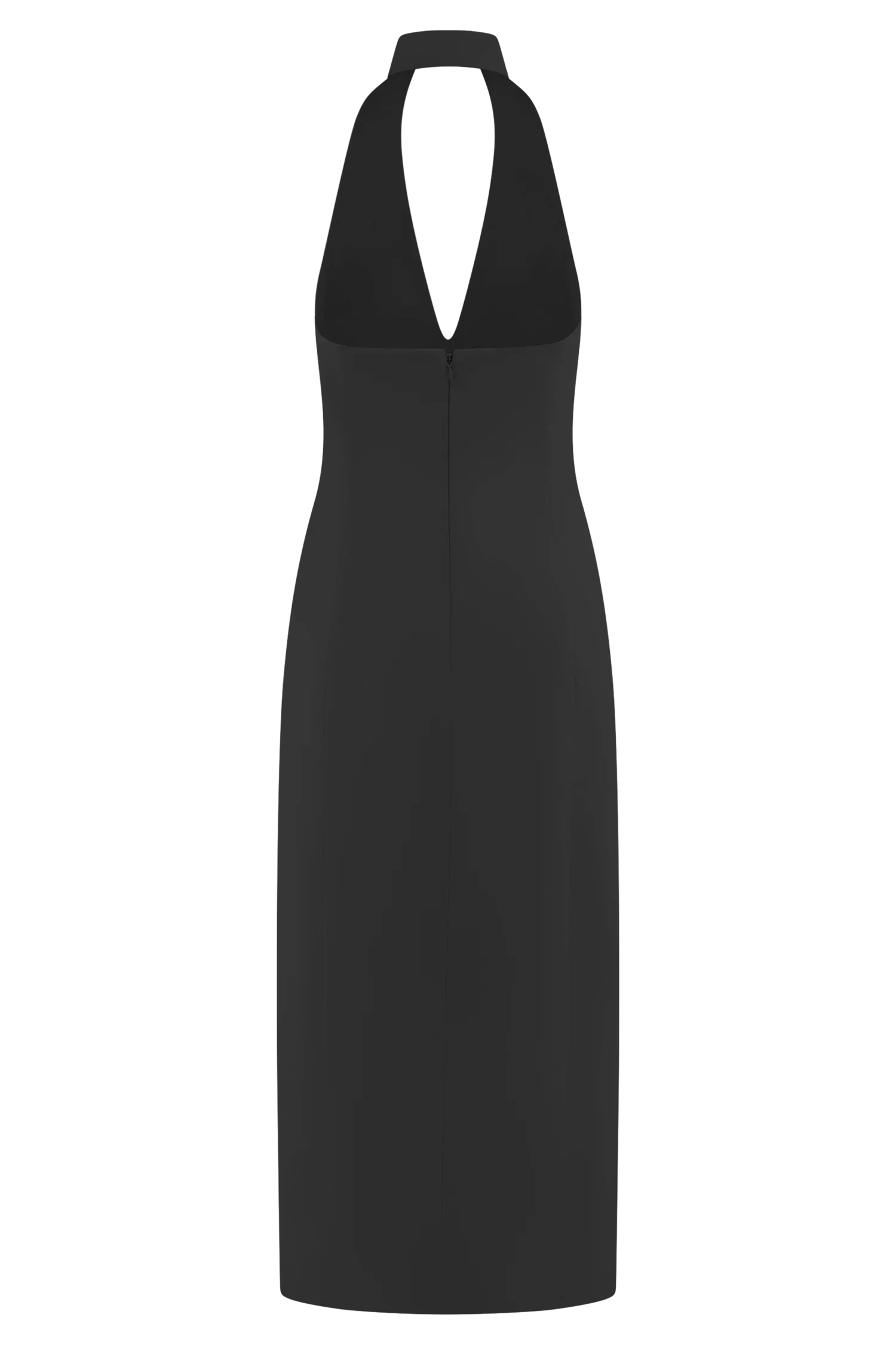 Simona Halter Neck Midi Dress Black