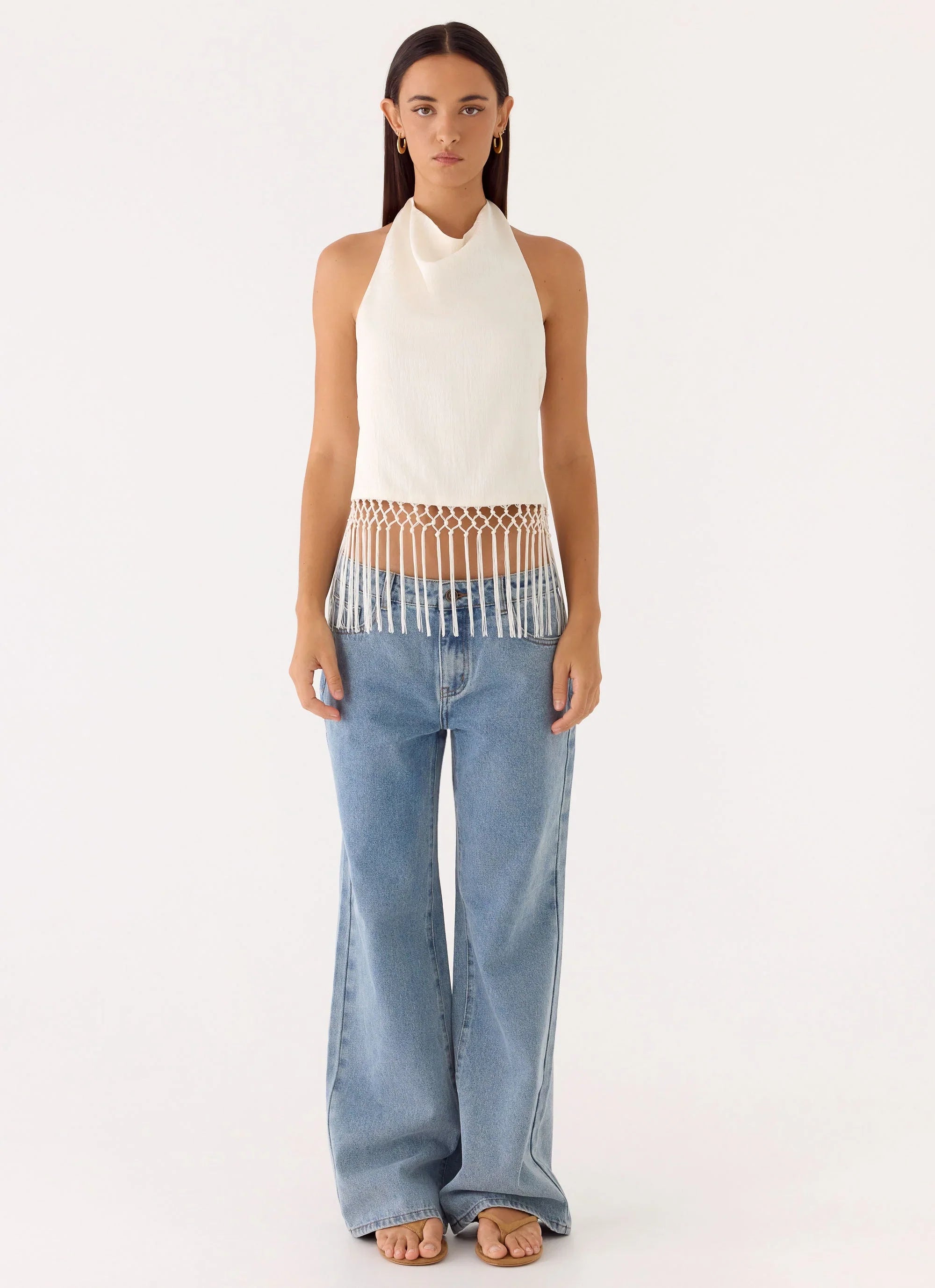 Mania Tassel Top Ivory