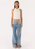 Mania Tassel Top Ivory