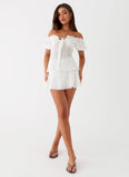 Hundred Percent Mini Skirt White