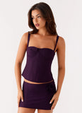 Campbell Corset Top Plum