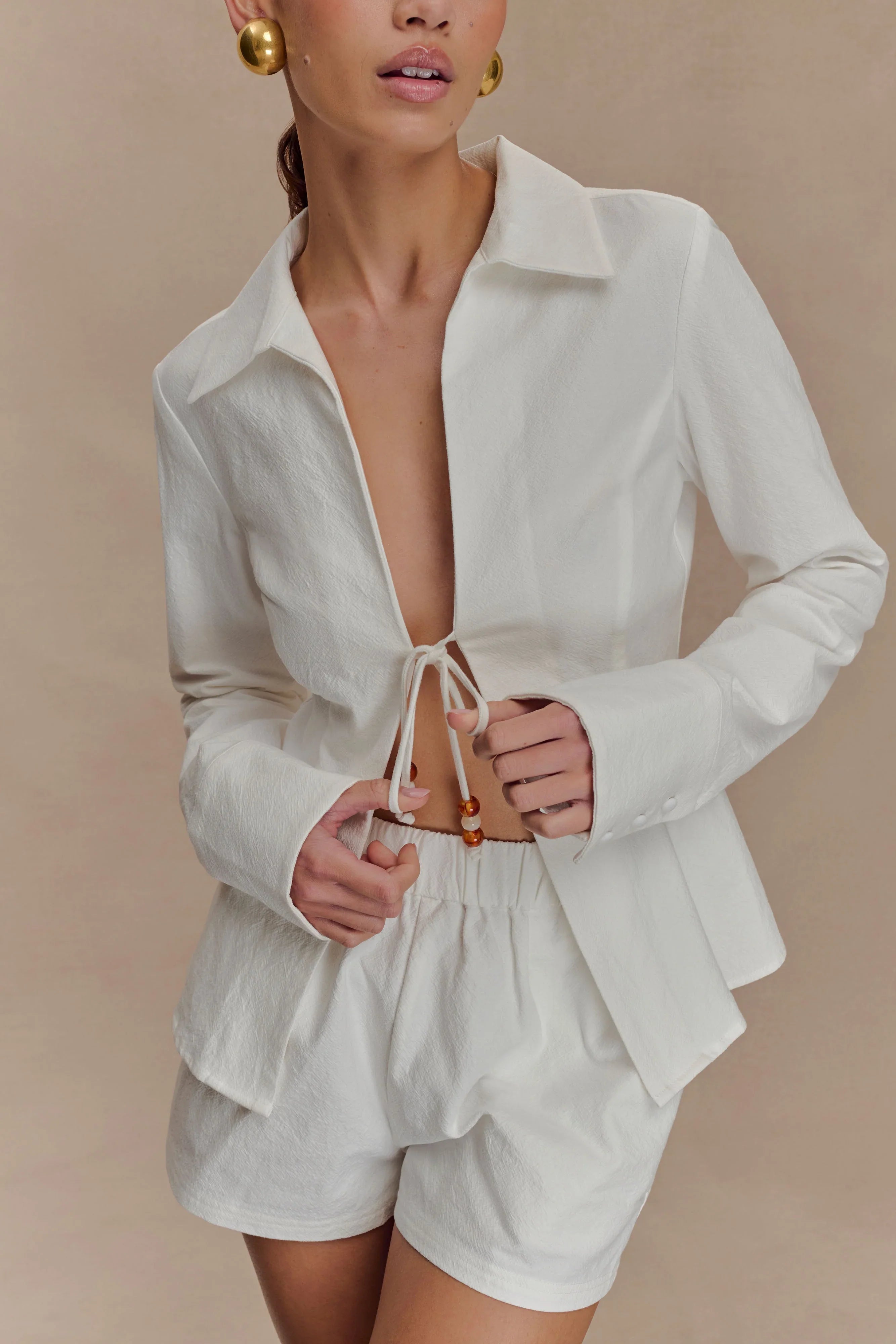 Annalee Cotton Shorts White