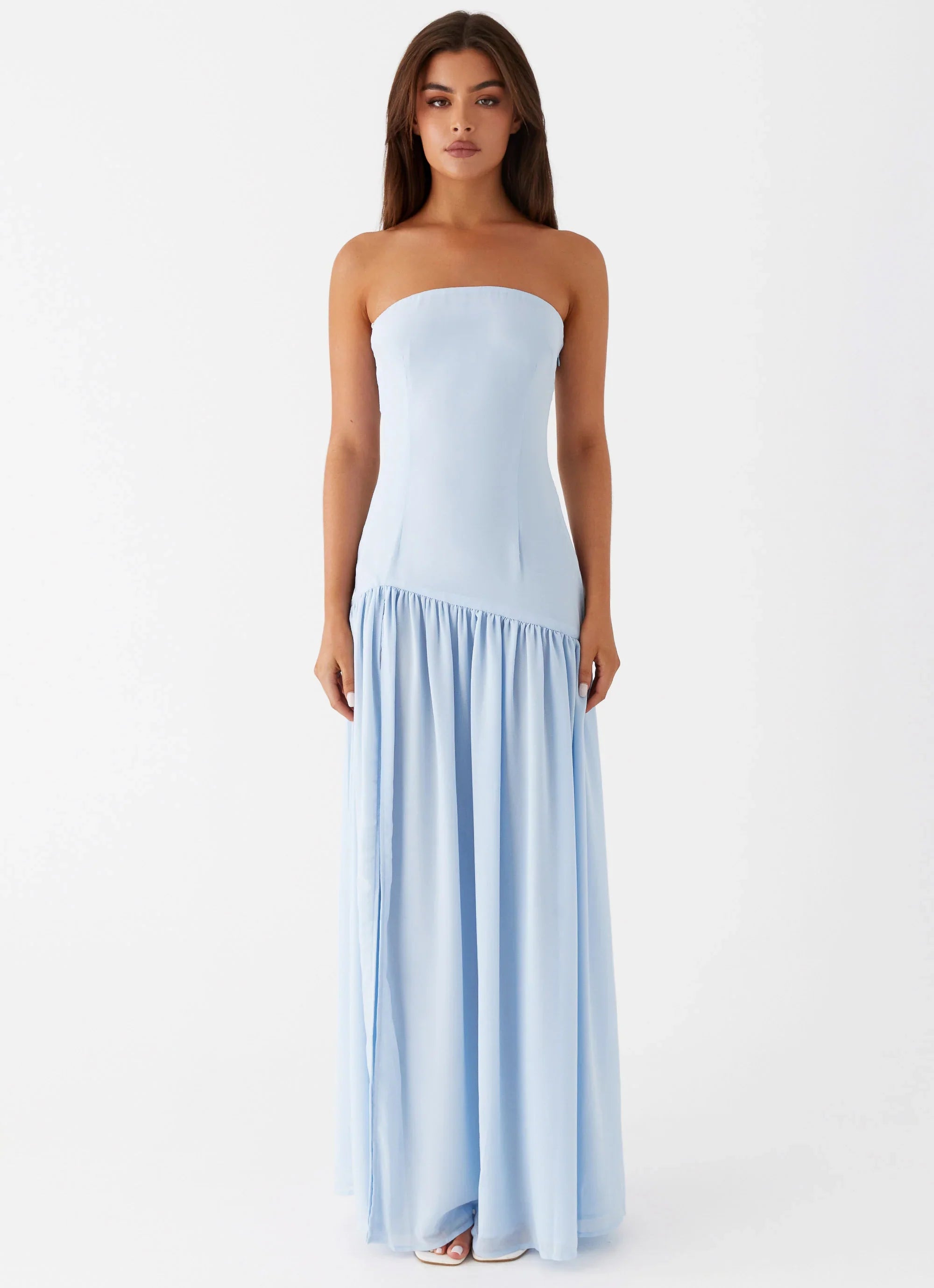 Eden Strapless Maxi Dress Blue