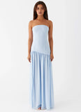 Eden Strapless Maxi Dress Blue