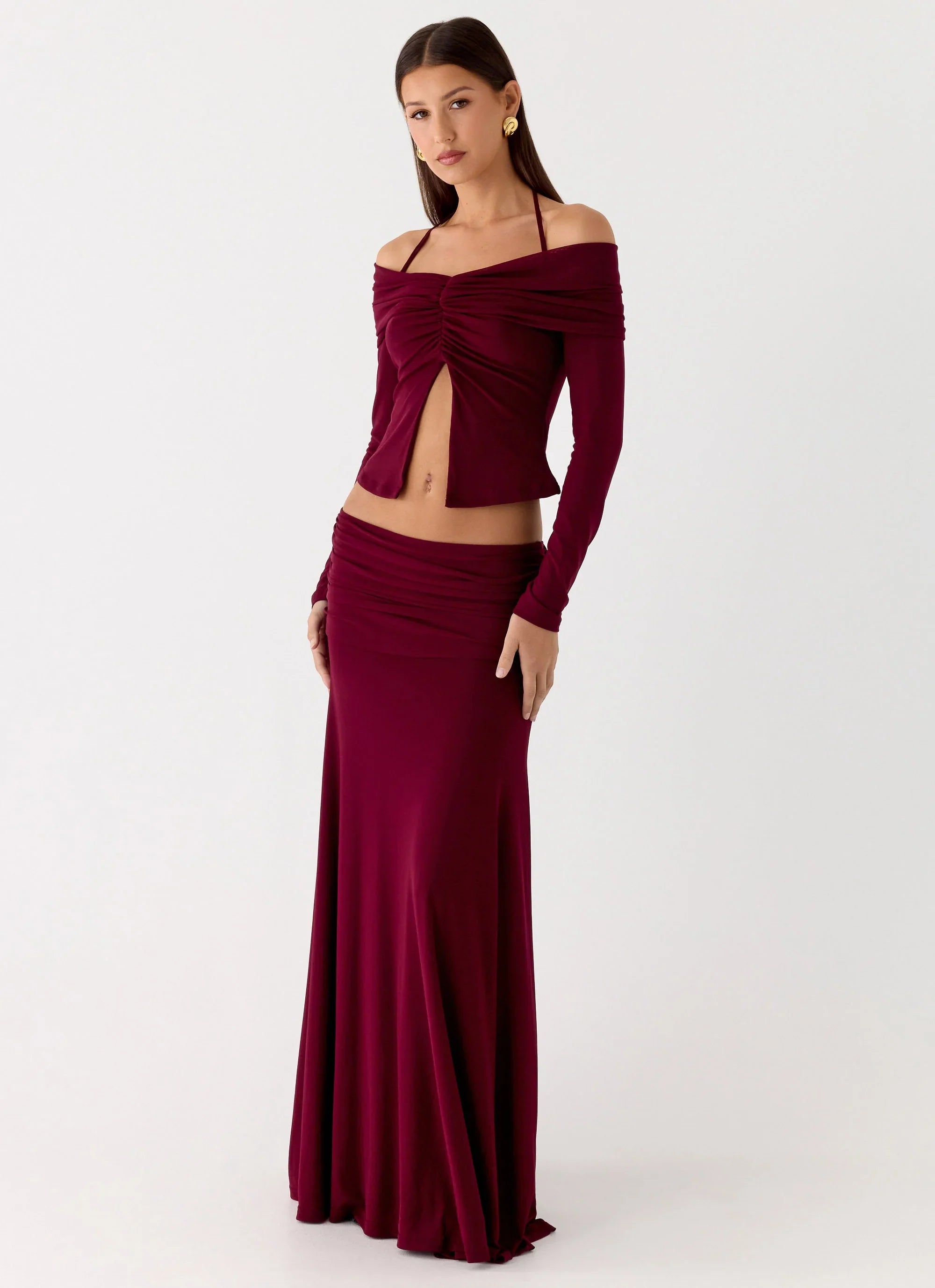 Thorness Maxi Skirt Plum
