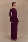 Miles Knit Maxi Skirt Plum