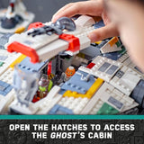 LEGO Star Wars Ahsoka Ghost and Phantom II Spaceship Toy Star Wars Building Toys Set for Kids Boys Girls Ages 10 Gifts for Birthdays 5 Minifigures 75357