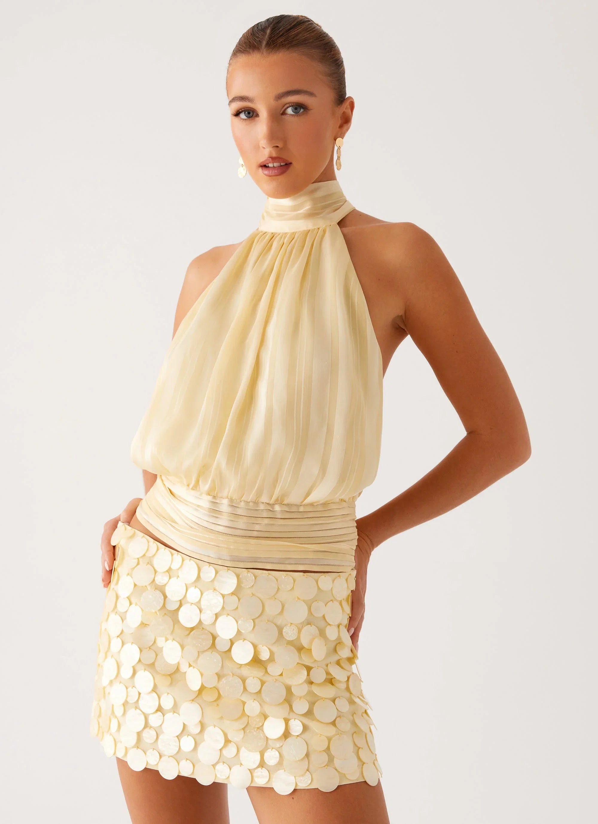 Movie Star Mini Skirt Yellow