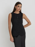 Black Tailored Waistcoat
