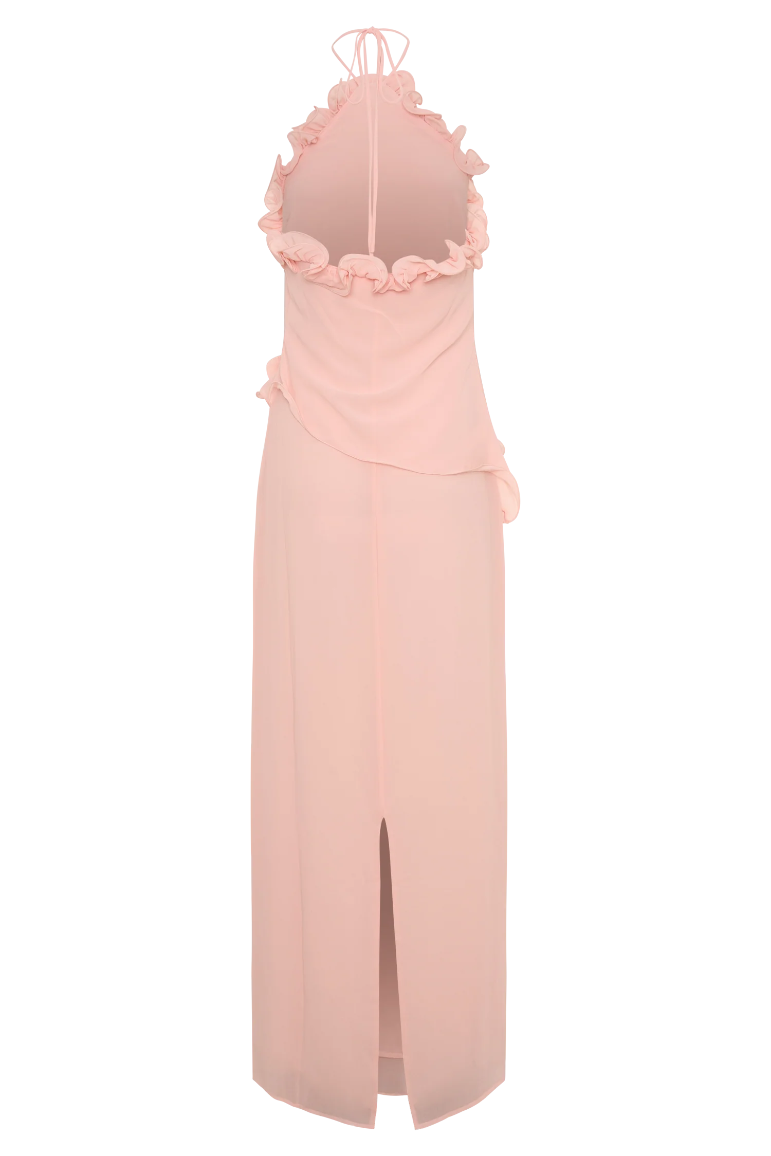 Melissa Chiffon Flower Maxi Dress Baby Pink