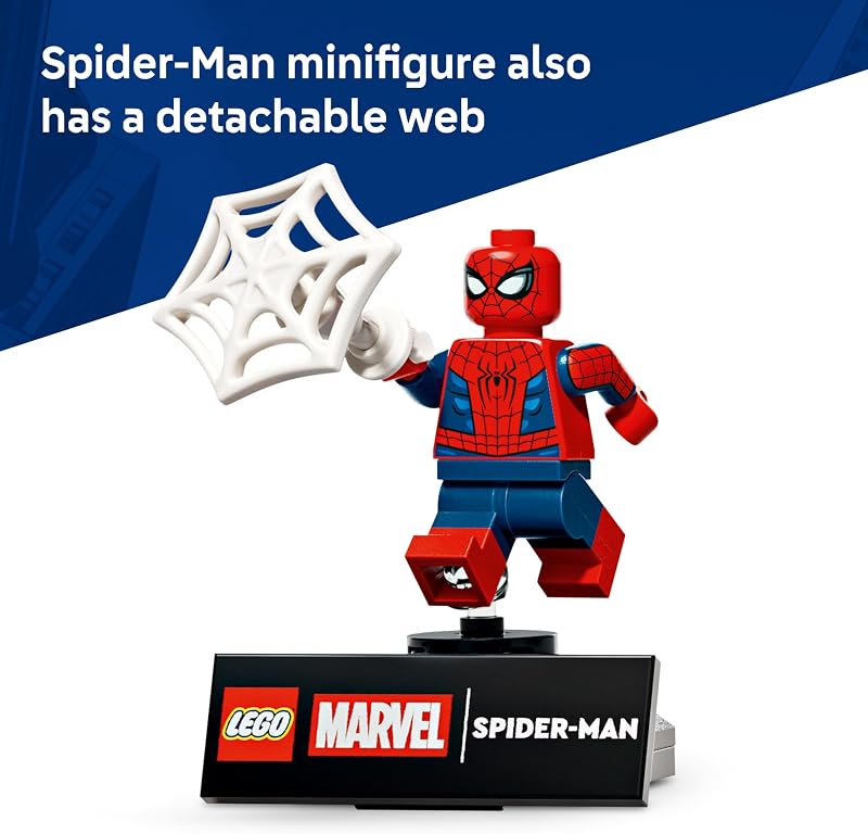 LEGO Marvel Spider Man Hero Figure Super Hero Building Toy for Boys Girls Ages 12 Posable Kids Bedroom Bookshelf or Desk Decor Gift for Birthdays 76346