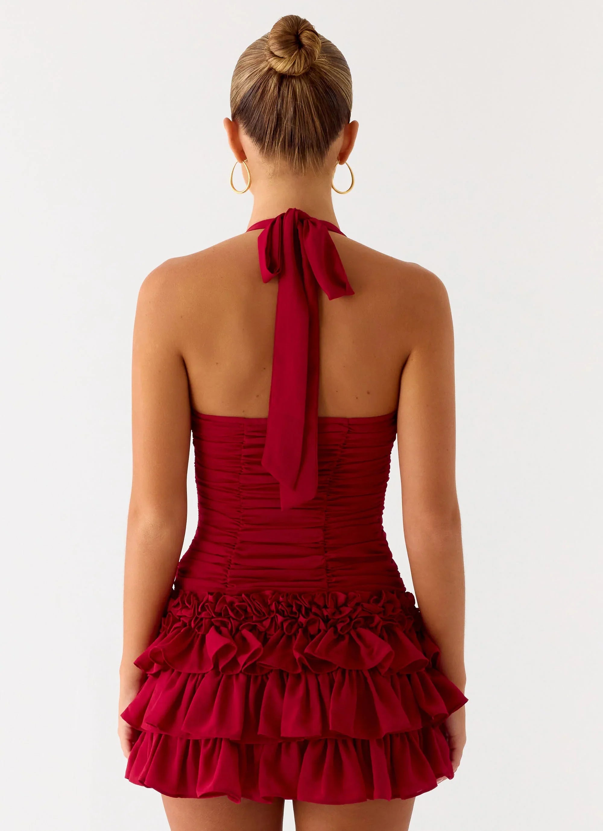 Someone Else Mini Skort Dark Cherry
