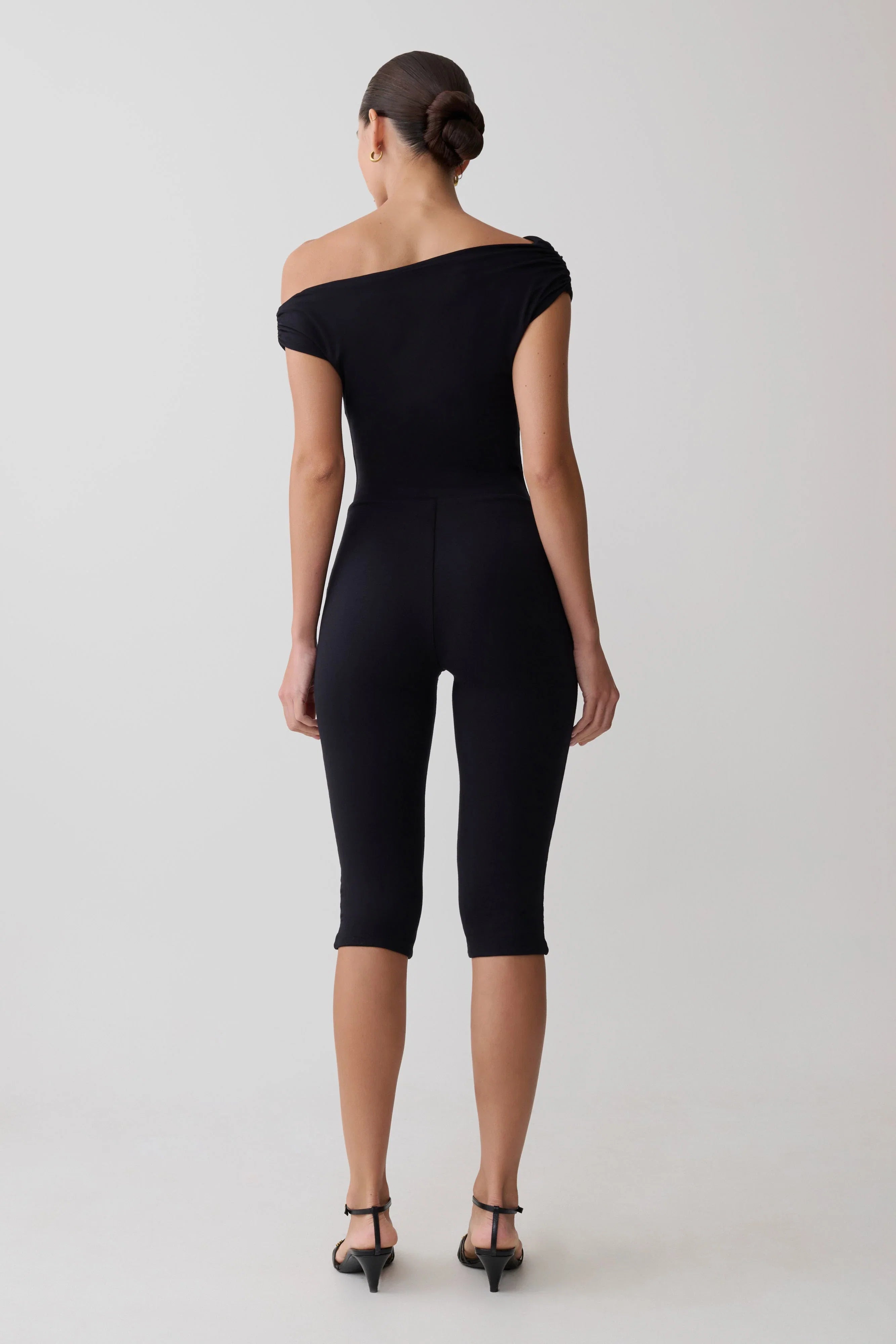 Anh One Shoulder Modal Jumpsuit Black